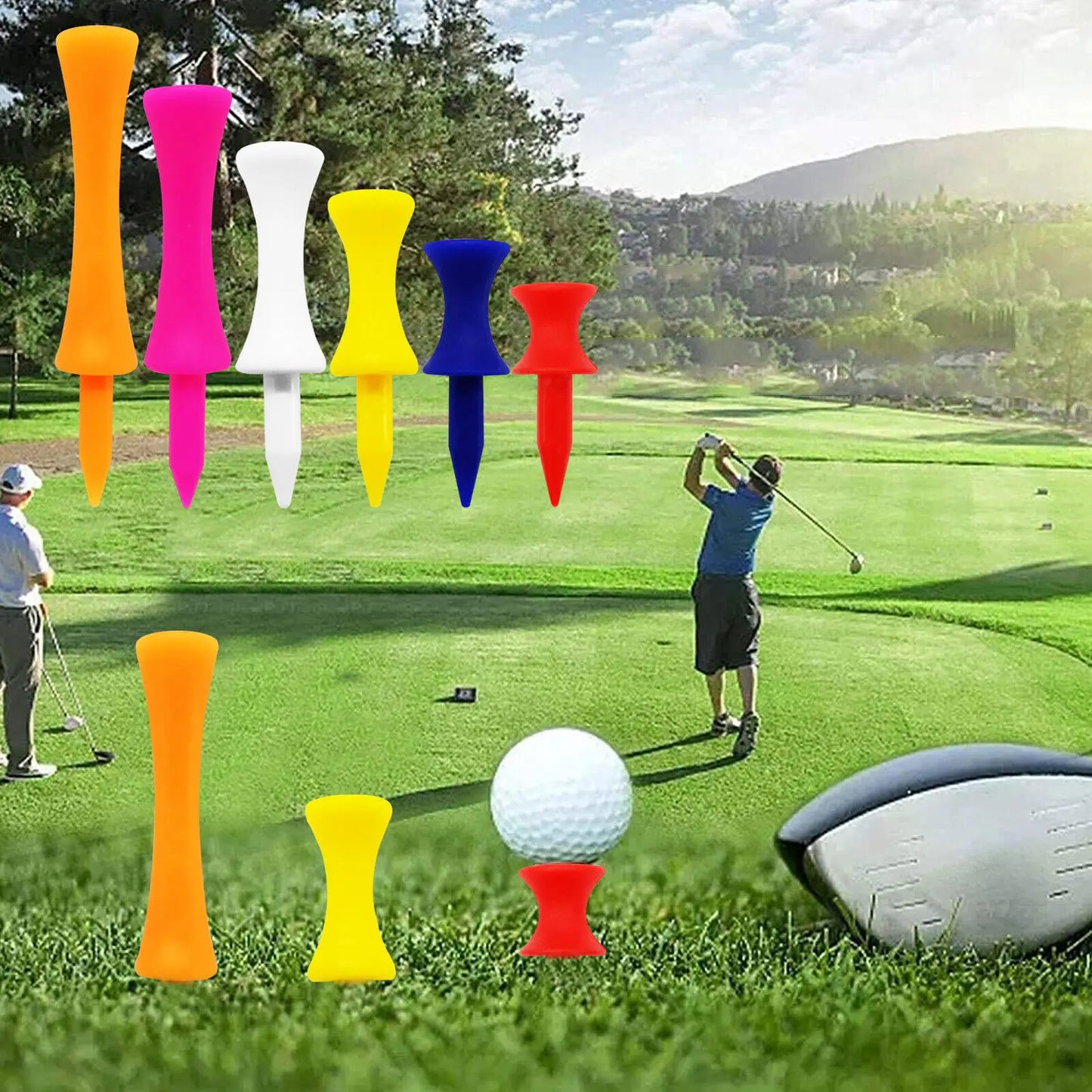 Golf Tees Plastic Unbreakable Mixed Sizes 100 Count