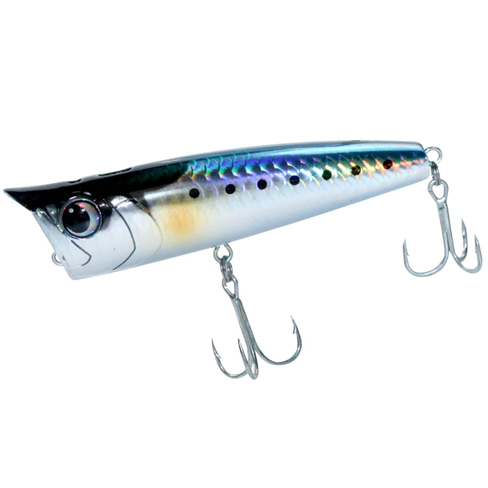 Floating Fishing Lure with Hook Topwater Bubble Baits 3D Eyes Minnow Popper Crank Baits