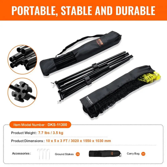 Pickleball Tennis Net Set Adjustable Portable Foldable Carry Bag