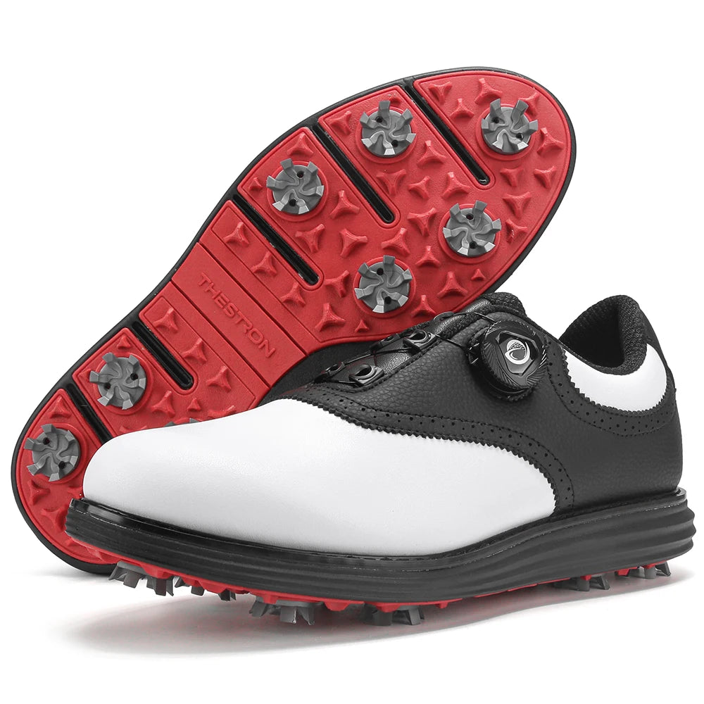 Professional Spiked Men Golf Shoes Waterproof Microfiber Anti-collision