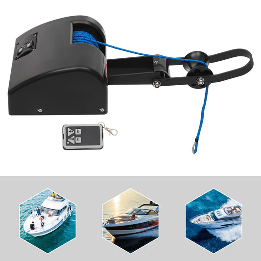 Electric Anchor Winch, 45lbs Capacity, 12V Motor, 100ft Rope, Easy Install