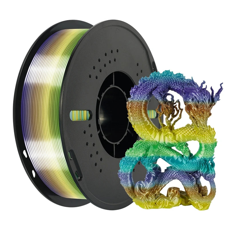 Rainbow Silk PLA Filament 1.75mm 1KG Multicolor Materials Color Smooth Silky