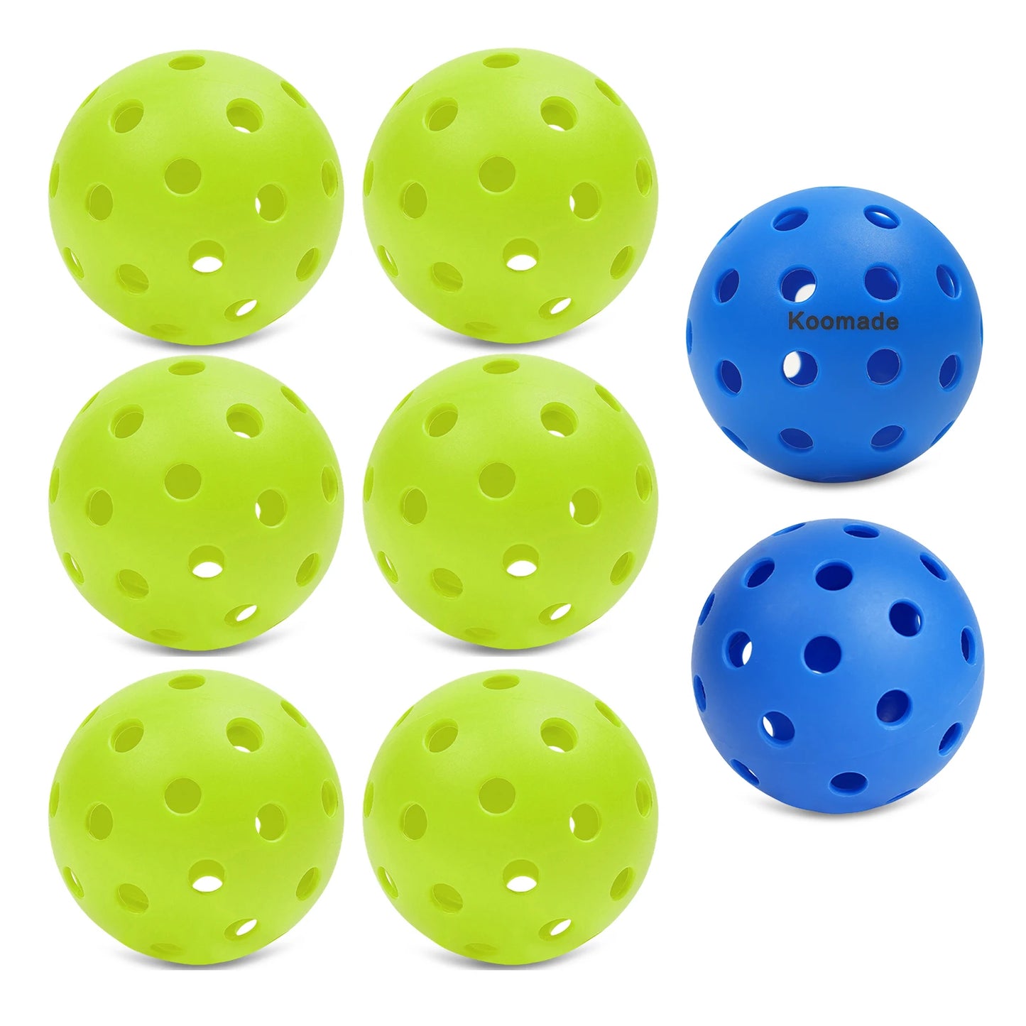8/16pcs Pickleball Balls 40 Holes Colorful and Durable Pickleballs 74mm