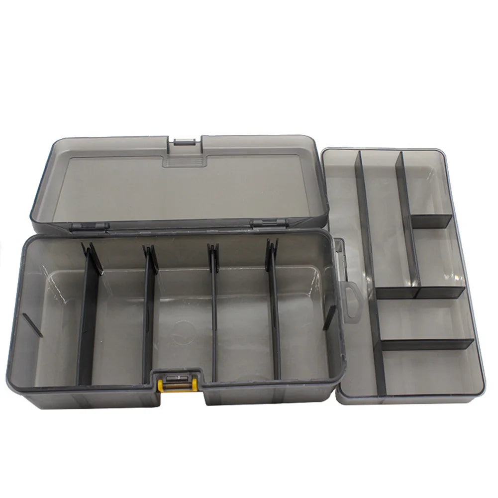 Double Layer Fishing Box with Adjustable Dividers