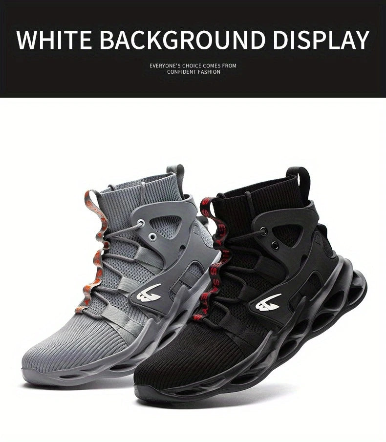 Fashionable breathable anti-smash and anti-puncture safety shoes