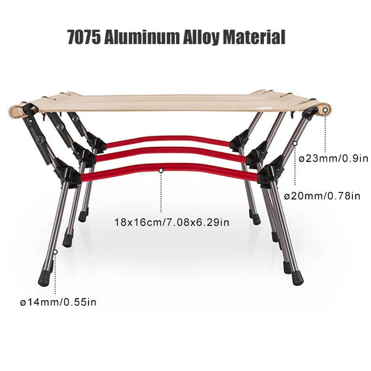 WESTTUNE Camping Cot with Leg Extenders Portable Folding Bed Ultralight