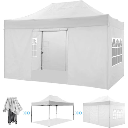Heavy Duty 10x15 Canopy Tent with 4 Removable Walls Waterproof