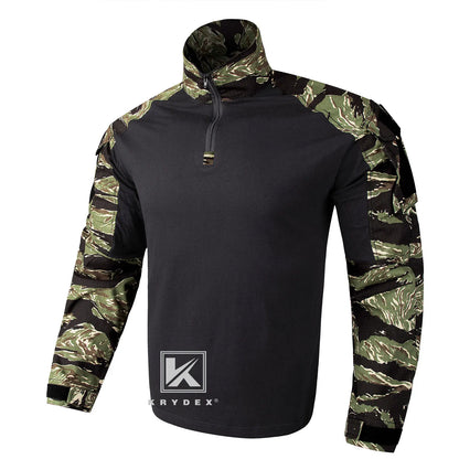 Shirt with Elbow Pads For Hunting  Tops  Tiger Stripes Shirts