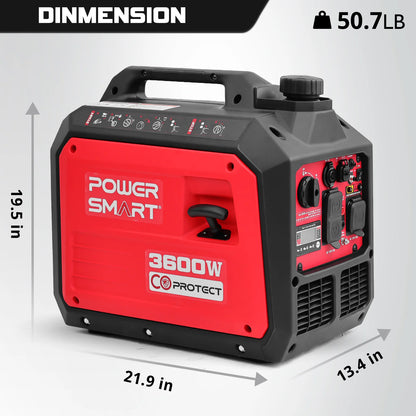3600 Watt Super Quiet Portable Inverter Generator,