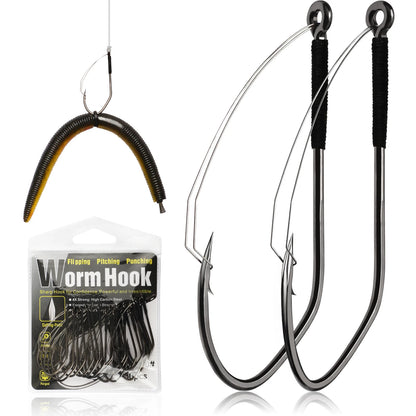 Weedless Worm Hooks 30PCS