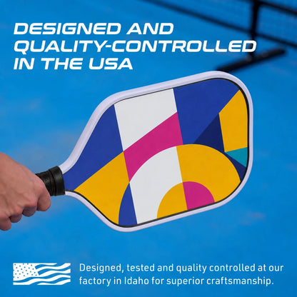 Pickleball Paddles,Double-Sided Pattern Pickle Ball PaddlesSet Of 2 With Non-Slip Ergonomic Absorbent Soft Grip PickleBall Rackets 2 Pack,Pickleball SetSport