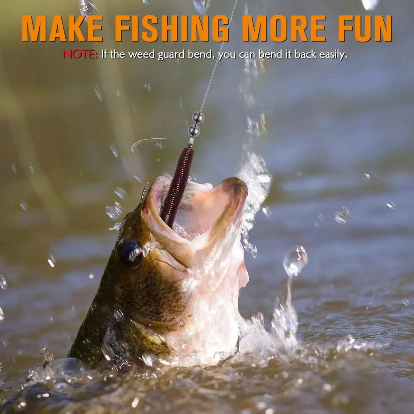 Weedless Worm Hooks 30PCS