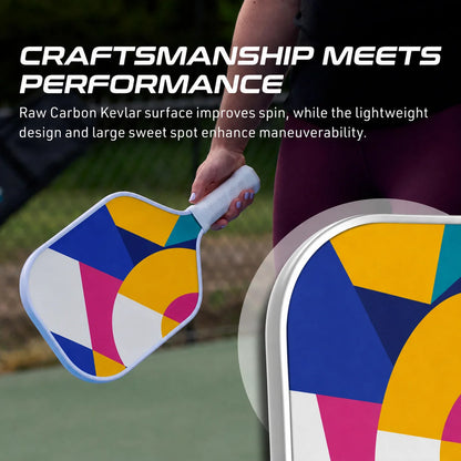 Pickleball Paddles,Double-Sided Pattern Pickle Ball PaddlesSet Of 2 With Non-Slip Ergonomic Absorbent Soft Grip PickleBall Rackets 2 Pack,Pickleball SetSport
