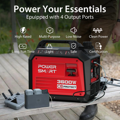 3600 Watt Super Quiet Portable Inverter Generator,