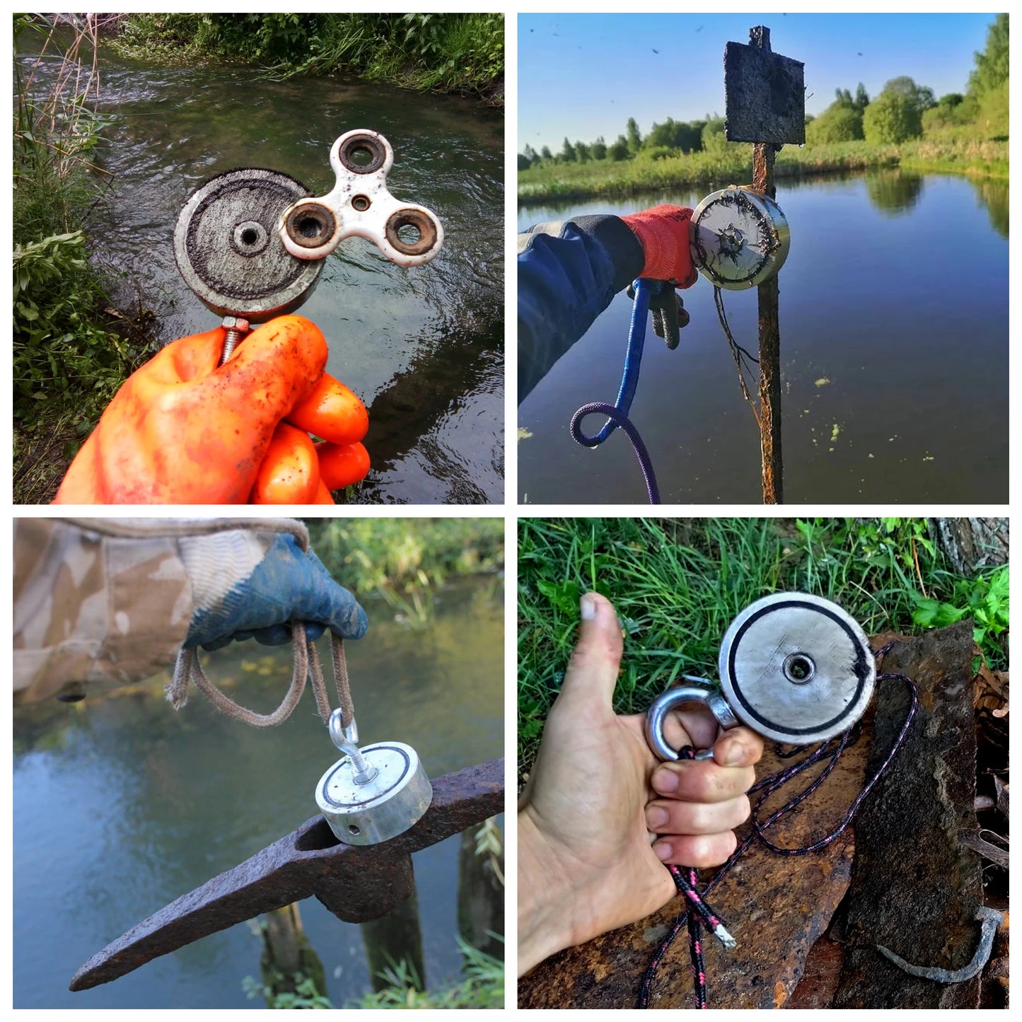 Strong Two Side 120KG*Magnet Super Powerful Salvage*22mm