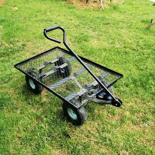 Gardening Trolleys Foldable Hand Cart Luggage Portable Four Wheel