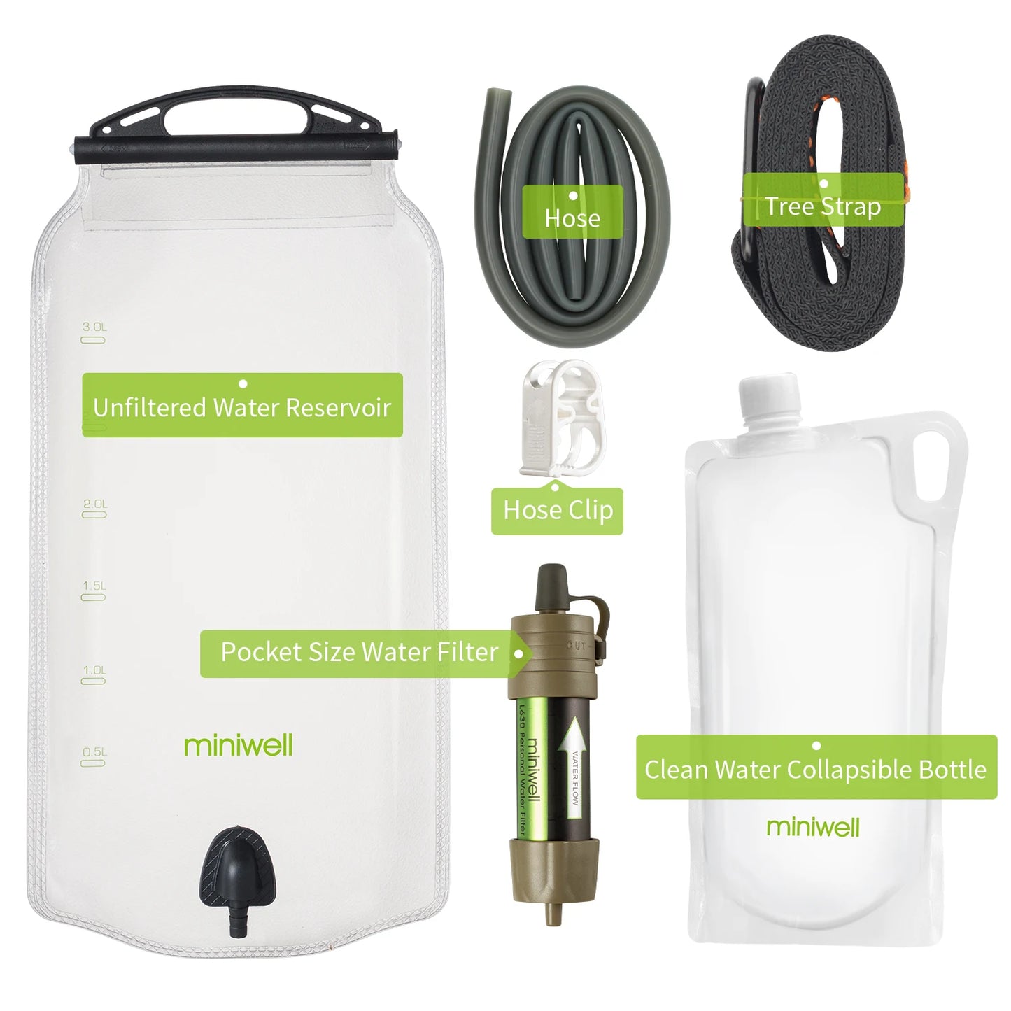 miniwell L630 portable Water Filter equipment for military survival kits