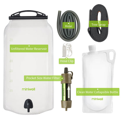 miniwell L630 portable Water Filter equipment for military survival kits