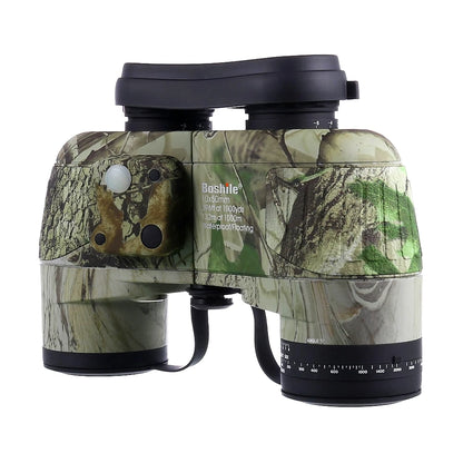 10x50 Binoculars with Rangefinder Compass BAK4 Prism FMC Lens eFogproof Waterproof Long Range