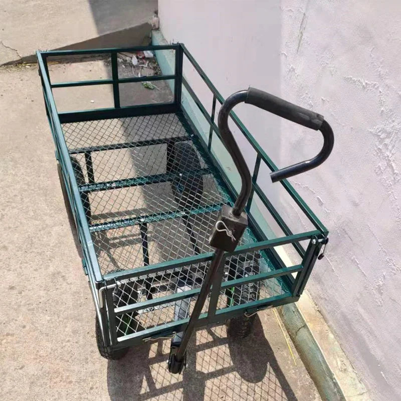Gardening Trolleys Foldable Hand Cart Luggage Portable Four Wheel