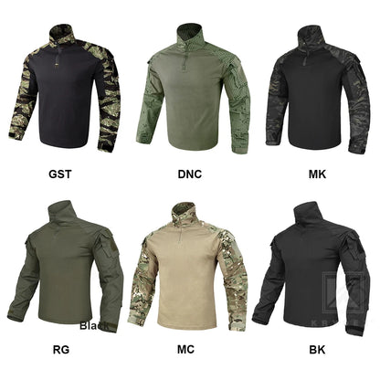Shirt with Elbow Pads For Hunting  Tops  Tiger Stripes Shirts