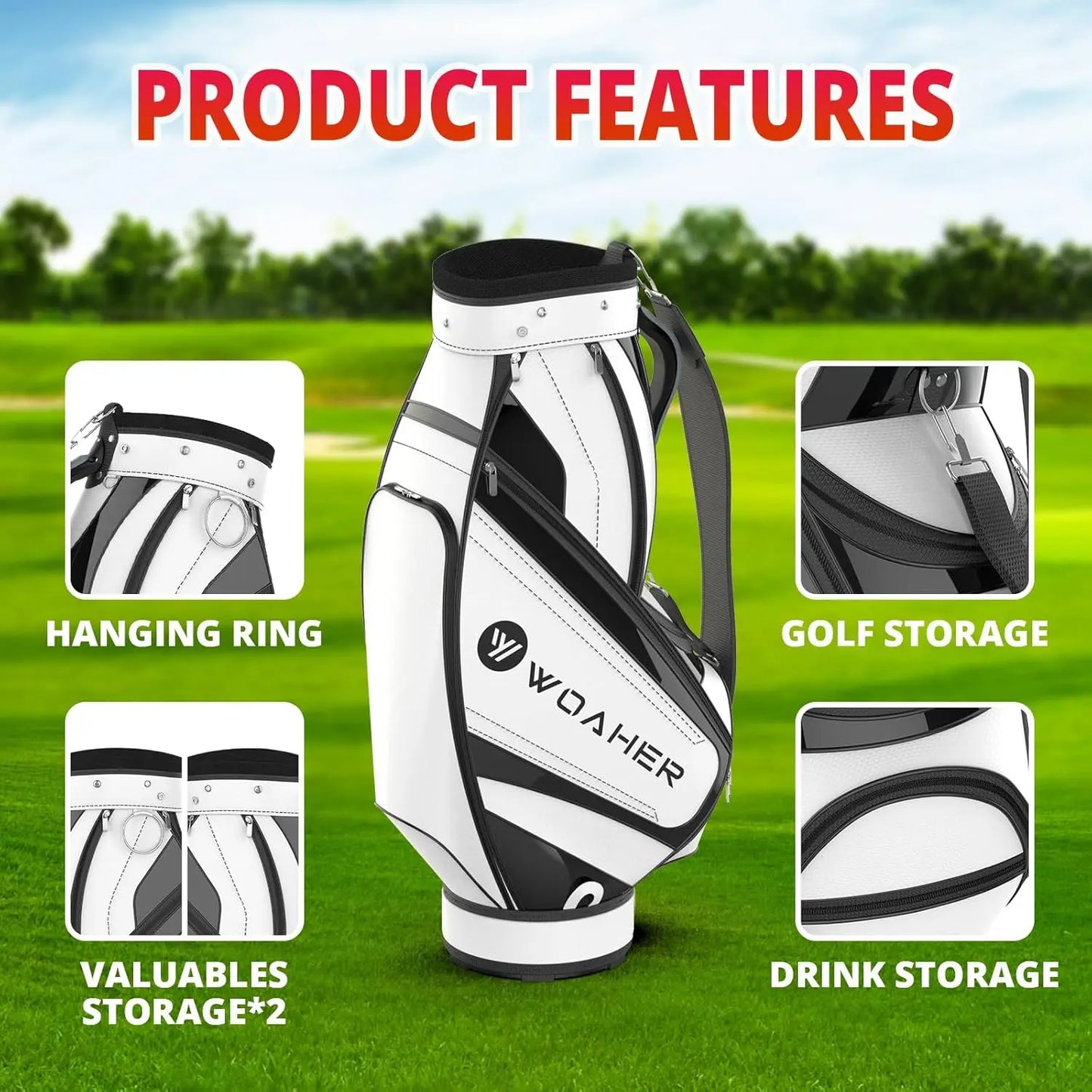 Golf Bag Multi-Function Waterproof Golf Bags Large Capacity Travel Bags