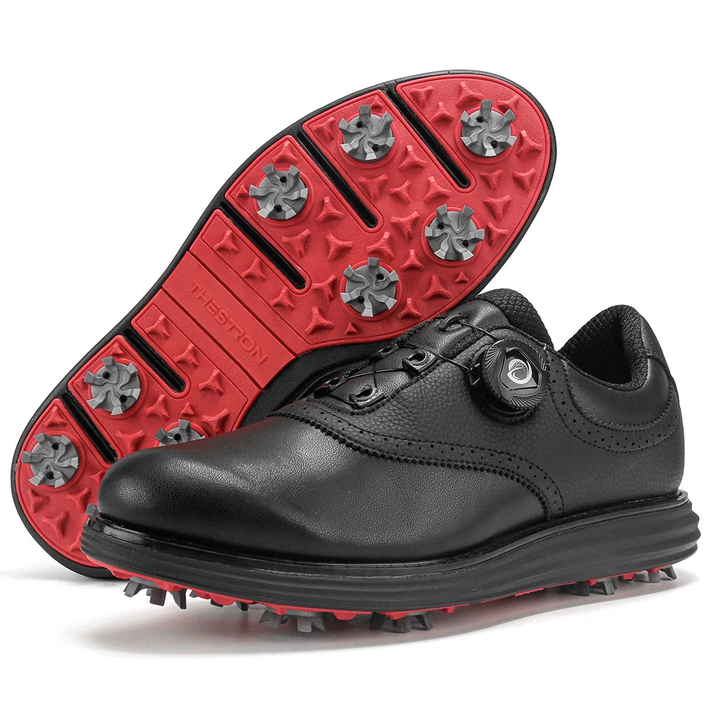 Professional Spiked Men Golf Shoes Waterproof Microfiber Anti-collision