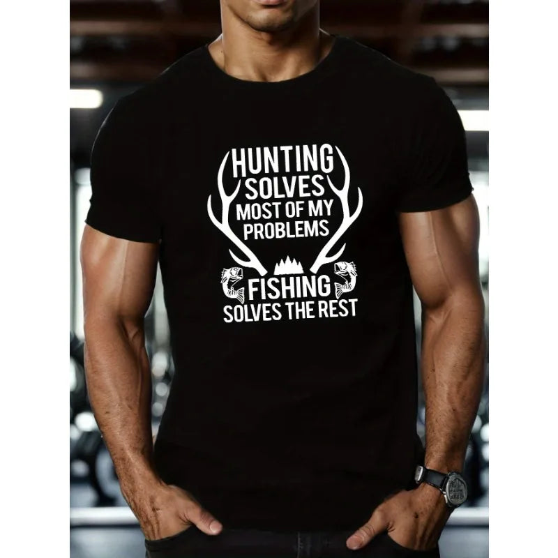 Hunting and Fishing Printed Men's  T-shirt