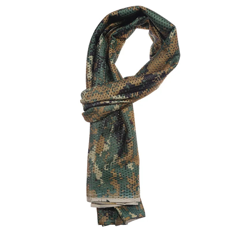 Large Camouflage Scarf Sniper Hunter Mesh Face Scar
