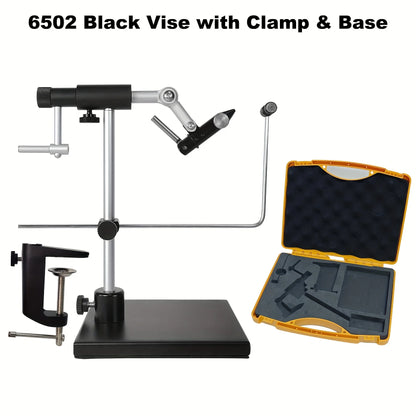 360° Rotatable Fly Tying Vise with Sturdy Base, Adjustable Aluminum Fly Tying Tool with Carbon Steel Jaws Precision Hook Holding