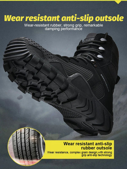 Men's waterproof hiking boots, lightweight outdoor boots,