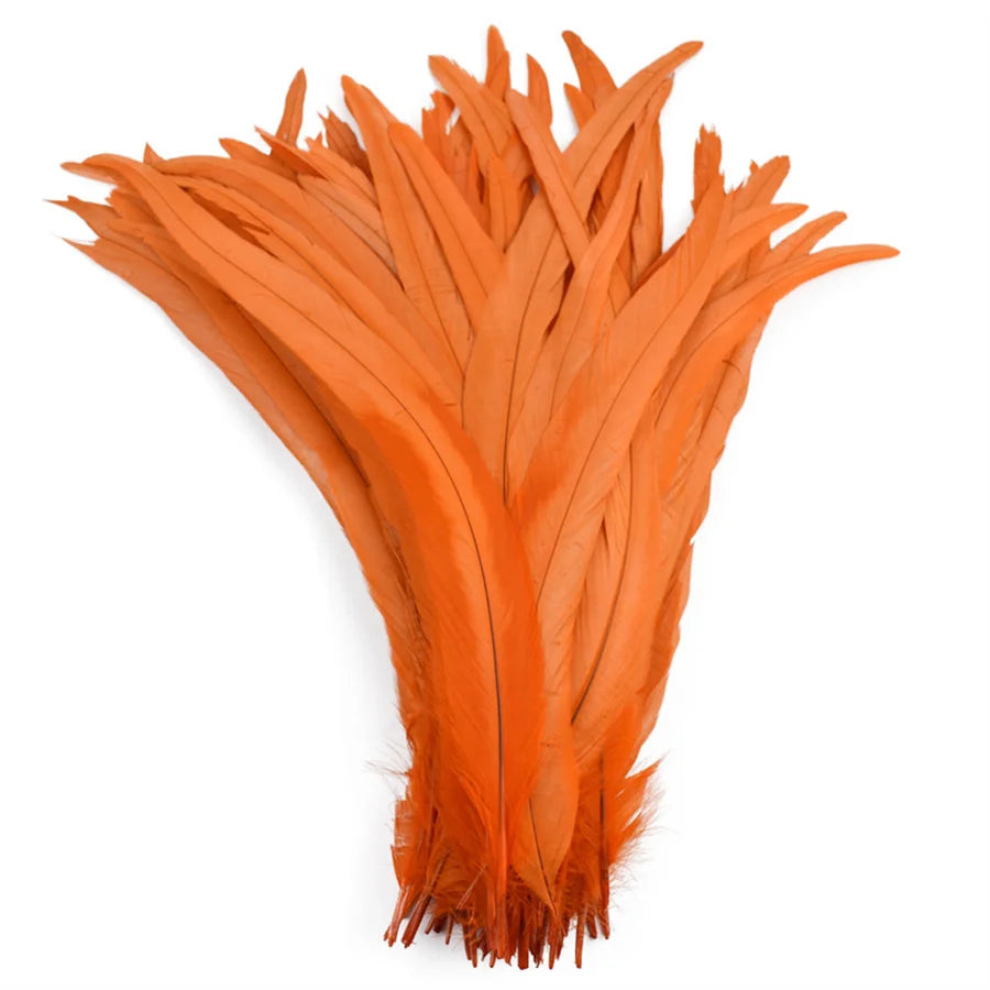 100pcs 25-40cm Wholesale Rooster Feathers Wedding Crafts DIY Natural Feather