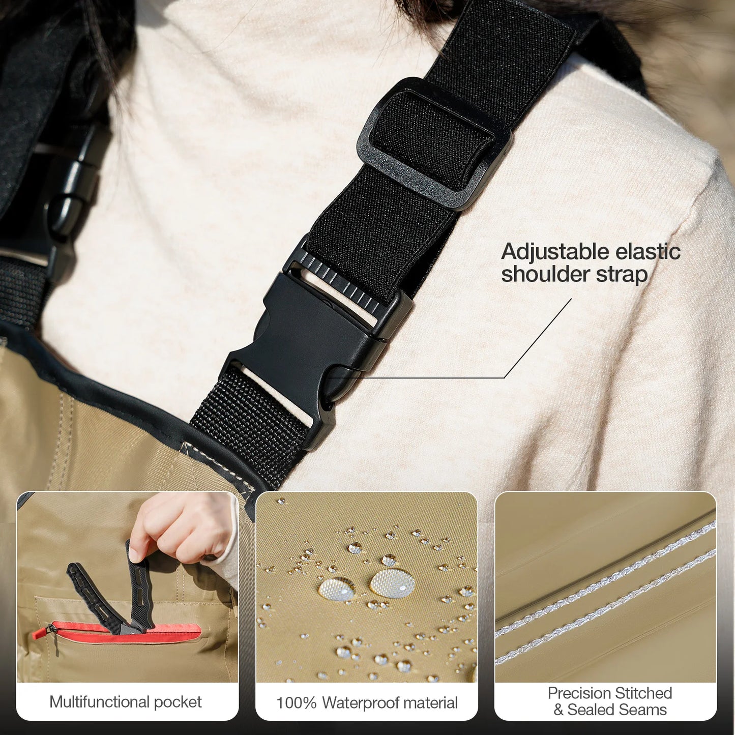 Chest Waders for Kids Waterproof Youth Waders for Hunting Fishing Waders with Boots for Children