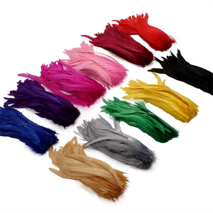 100pcs 25-40cm Wholesale Rooster Feathers Wedding Crafts DIY Natural Feather