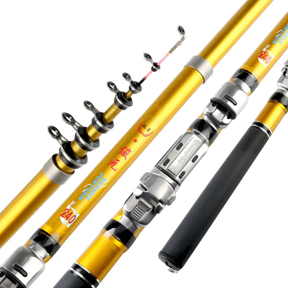 Carbon Telescopic Fishing Rod 1.5m 1.8m 2.1m Travel Rod