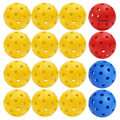 8/16pcs Pickleball Balls 40 Holes Colorful and Durable Pickleballs 74mm