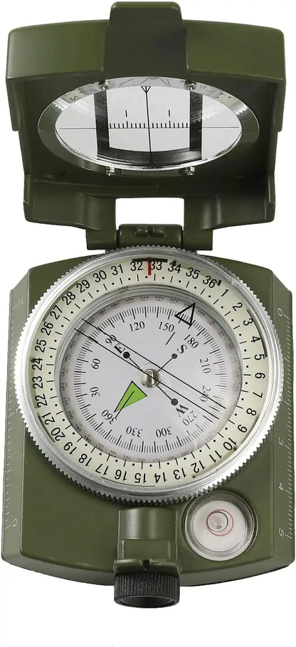 Compass, Military, Waterproof, Sighting, Bubble Levels, Carrying Bag,