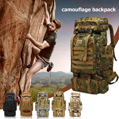 80L Tactical Backpack Outdoor Military Rucksacks