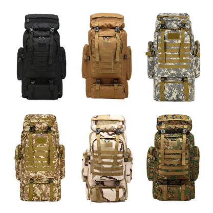 80L Tactical Backpack Outdoor Military Rucksacks