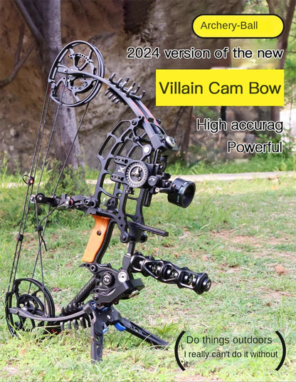 Compound Bow Adjustable Pound Draw Length,Dual-Use (Steel Balls/Arrows)