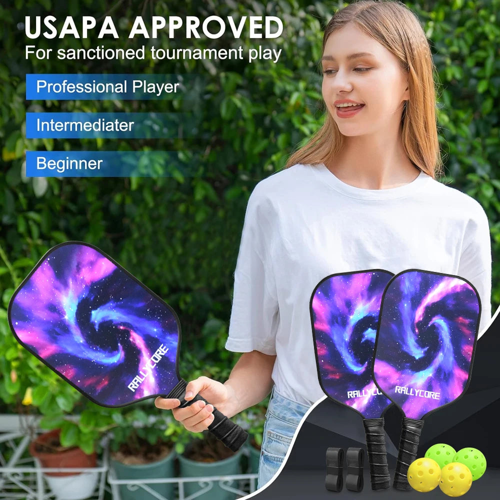 Pickleball Paddles Set Rackets Portable Racket Cover Carrying Bag Gift Kit