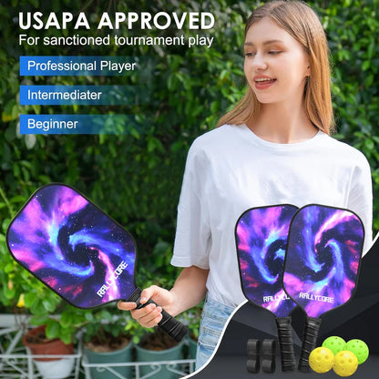 Pickleball Paddles Set Rackets Portable Racket Cover Carrying Bag Gift Kit