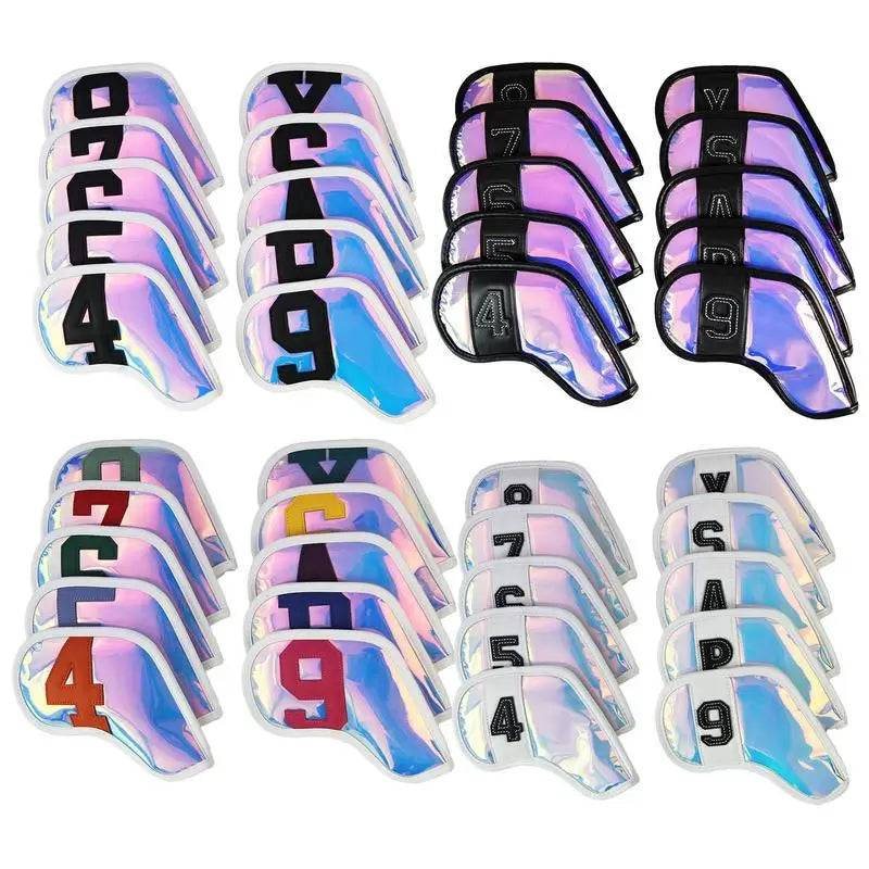 10pcs Golf Club Cover Driver Fairway Hybrid Waterproof Protector Set