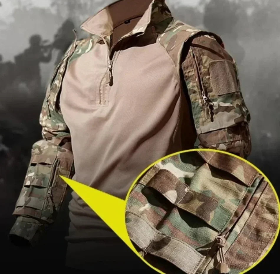 Camo Suits Tactical Shirts Training Sets Multi-pocket Army Multicam Uniforms Work Wear Pants Hunting Clothes Wear-resisting