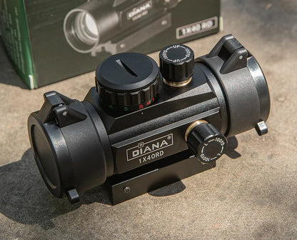 DIANA 1x40 Green Red Dot Scope Optics with 11/20mm Mount Outdoor Optical Tool Riflescope