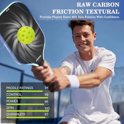 Pickleball Paddles Set of 2 - Carbon Fiber Pickle Ball Paddle Composite - USAPA Approved Pro Pickle Racket -14mm Lightweight Ho