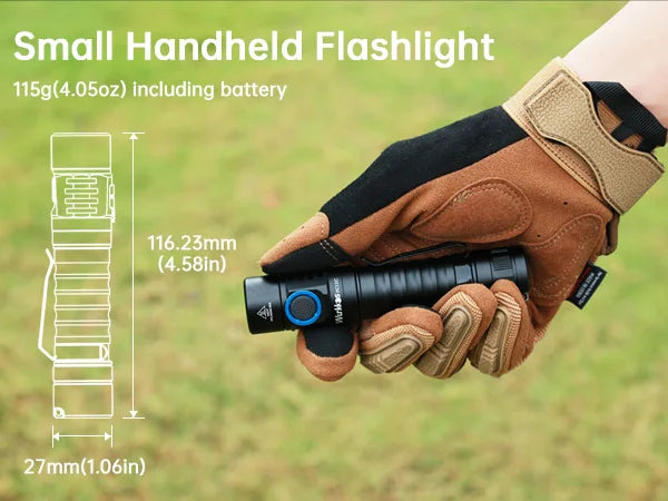 A USB-C Rechargeable  Flashlight Max Output 1200 LM IP68 Waterproof Magnetic