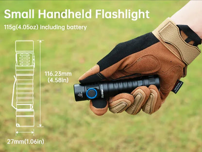 A USB-C Rechargeable  Flashlight Max Output 1200 LM IP68 Waterproof Magnetic