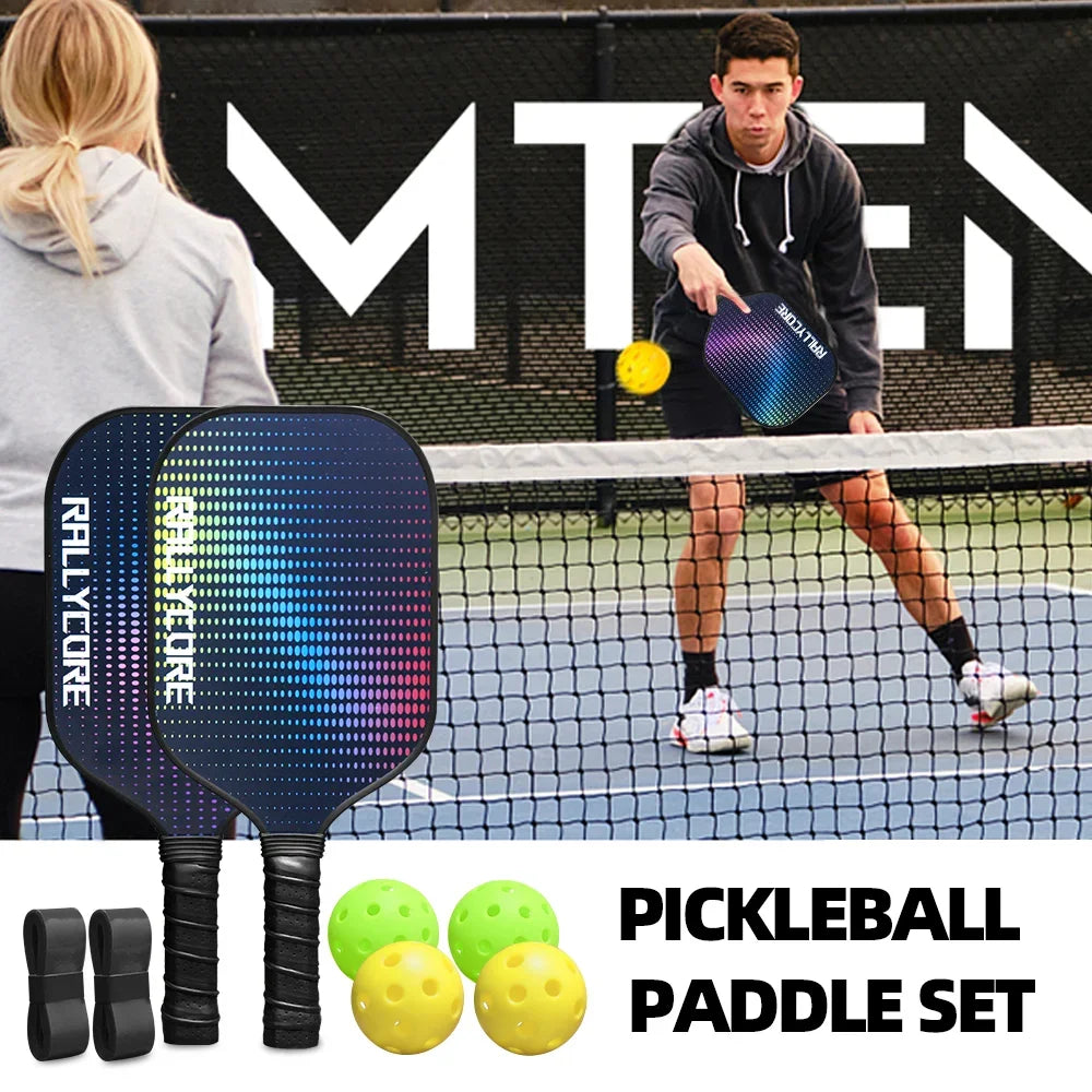 Perfect Pickleball Gift Set | Portable 2-Paddle Kit with 4 Balls & Carry Bag - Ideal for Travel, Men & Women Players