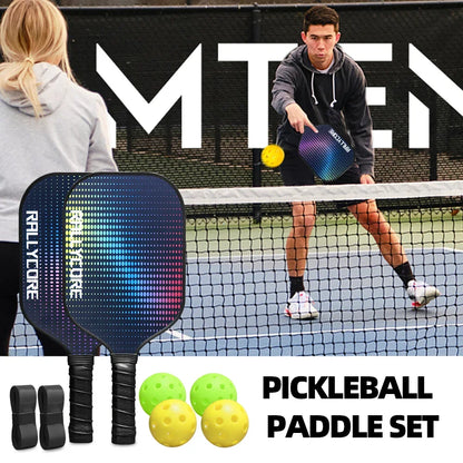 Perfect Pickleball Gift Set | Portable 2-Paddle Kit with 4 Balls & Carry Bag - Ideal for Travel, Men & Women Players